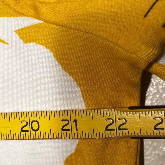 Chicos Mustard Yellow White Floral Short Sleeve Size XXL (4) 100% Pima Cotton - Picture 14 of 16
